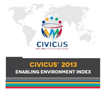 CIVICUS 2013 Enabling Environment Index Report Cover
