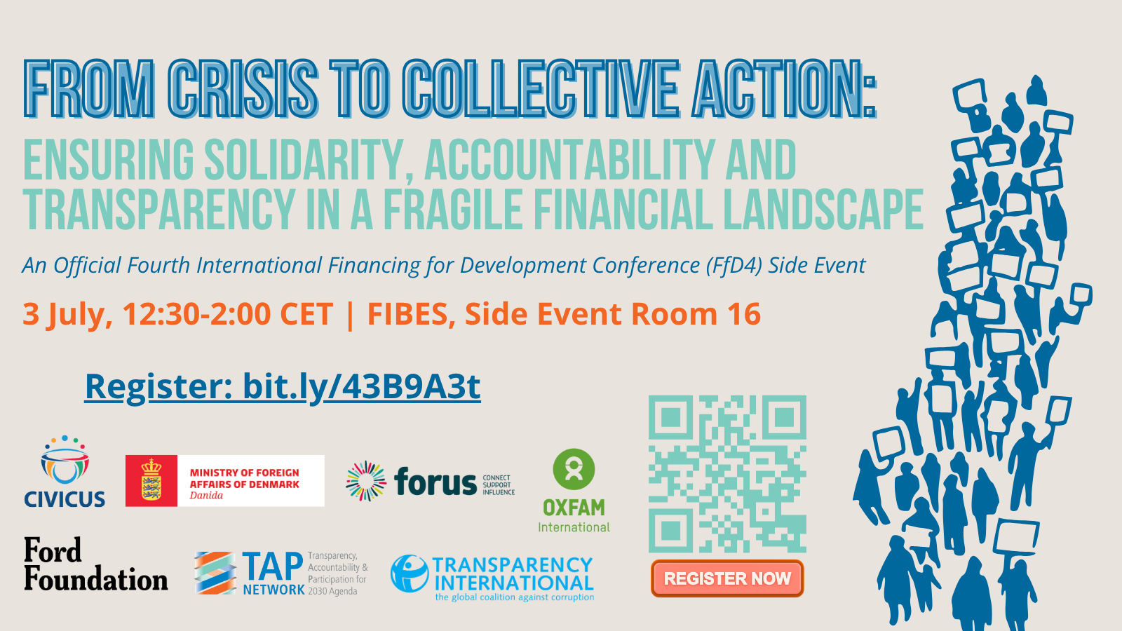 From crisis to collective power event flyer