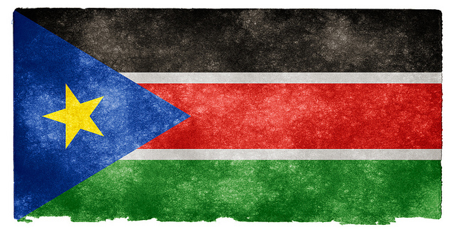 South Sudan Grunge Flag  by Free Grunge Textures