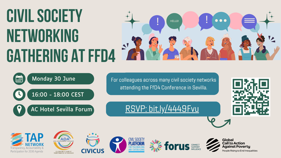 civil society networking event flyer